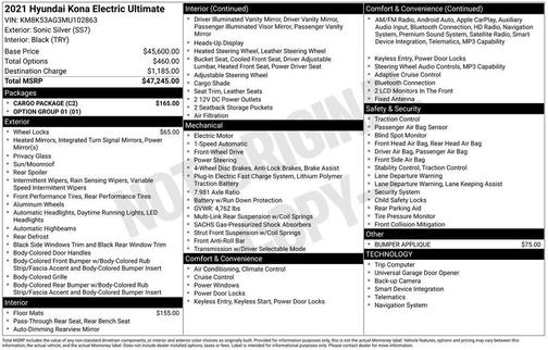 2021 Hyundai KONA EV Ultimate