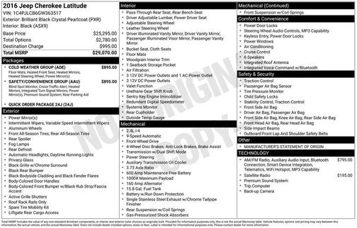 2016 Jeep Cherokee Latitude