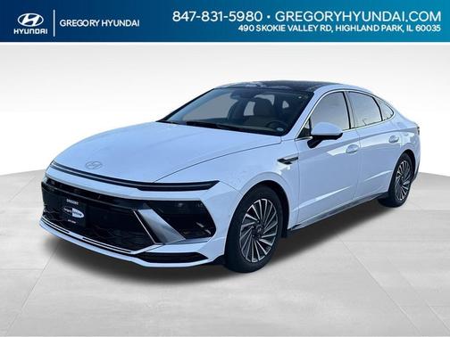 White 2025 Hyundai SONATA Hybrid Limited