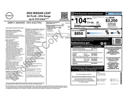 2022 Nissan Leaf SV PLUS