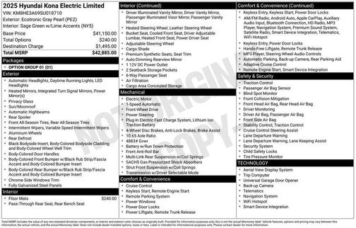 2025 Hyundai KONA EV Limited