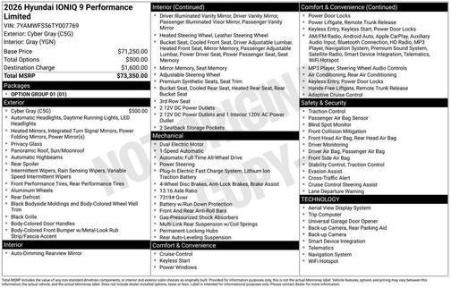 Cyber Gray 2026 Hyundai IONIQ 9 Performance Limited