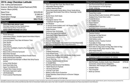 2016 Jeep Cherokee Latitude
