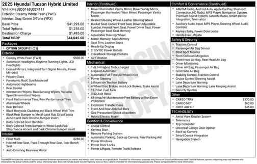 2025 Hyundai TUCSON Hybrid Limited