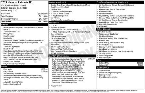 2021 Hyundai PALISADE SEL
