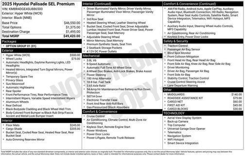 2025 Hyundai PALISADE SEL Premium