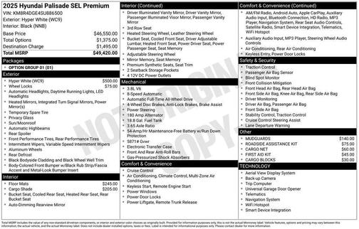 2025 Hyundai PALISADE SEL Premium