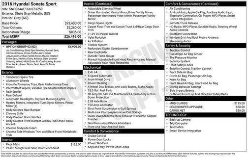 2016 Hyundai SONATA Sport