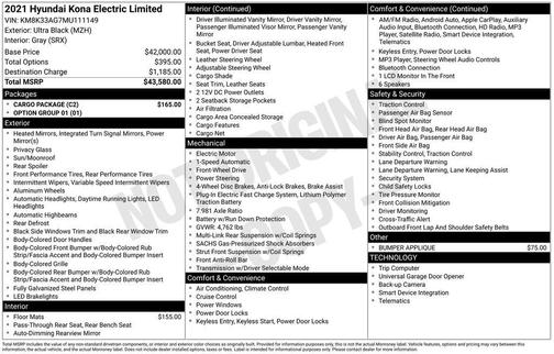 2021 Hyundai KONA EV Limited