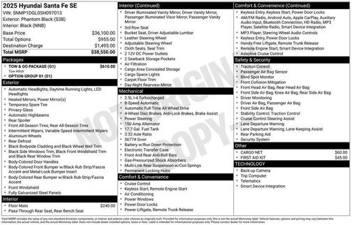 2025 Hyundai SANTA FE SE