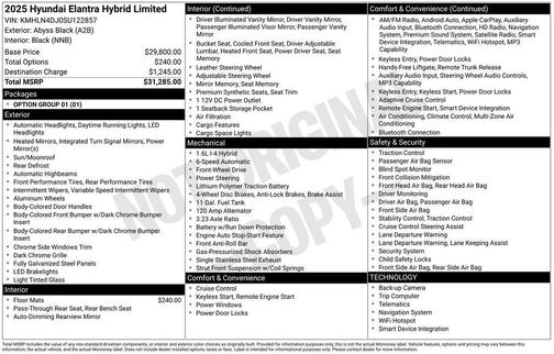 2025 Hyundai ELANTRA HEV Limited