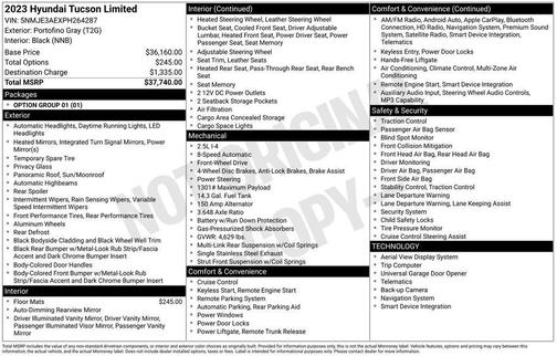 Portofino Gray 2023 Hyundai TUCSON Limited