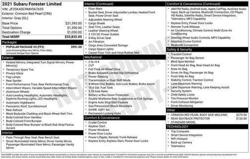 2021 Subaru Forester Limited