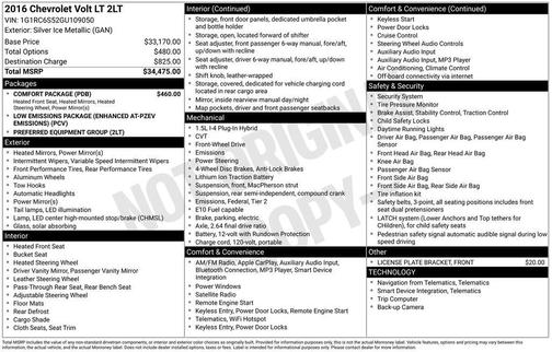 2016 Chevrolet Volt LT