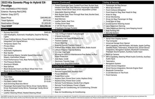 Runway Red 2023 Kia Sorento Plug-In Hybrid SX Prestige