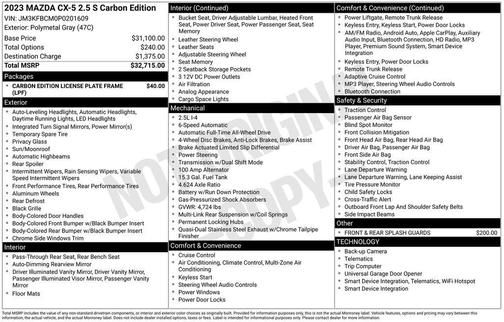 2023 Mazda CX-5 2.5 S Carbon Edition