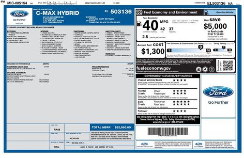 Sterling Gray Metallic 2014 Ford C-Max Hybrid SE