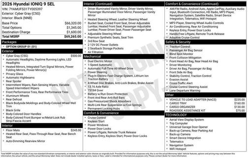 Cyber Gray 2026 Hyundai IONIQ 9 SEL
