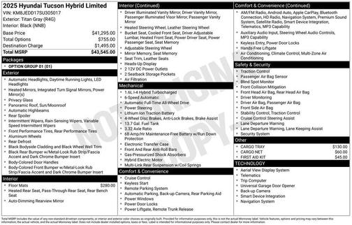 2025 Hyundai TUCSON Hybrid Limited