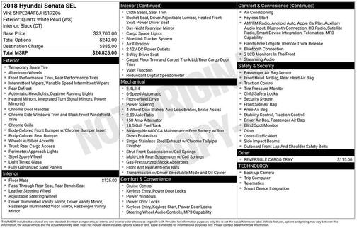 2018 Hyundai SONATA SEL