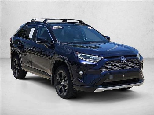 Blue Print/Midnight Black Metallic 2021 Toyota RAV4 Hybrid SE