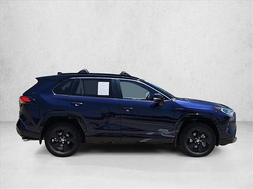 Blue Print/Midnight Black Metallic 2021 Toyota RAV4 Hybrid SE