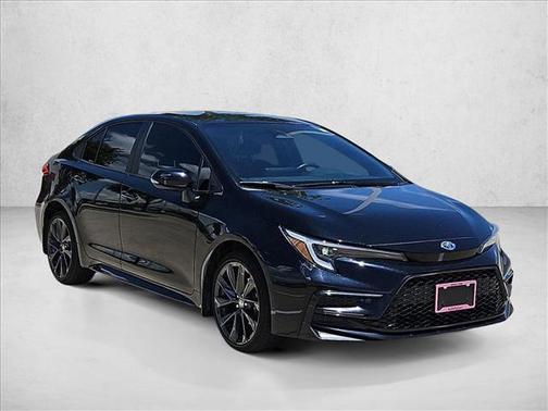 Midnight Black Metallic 2025 Toyota Corolla Hybrid SE
