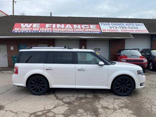 White Suede Metallic 2014 Ford Flex Limited