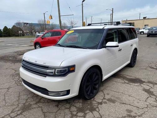 White Suede Metallic 2014 Ford Flex Limited