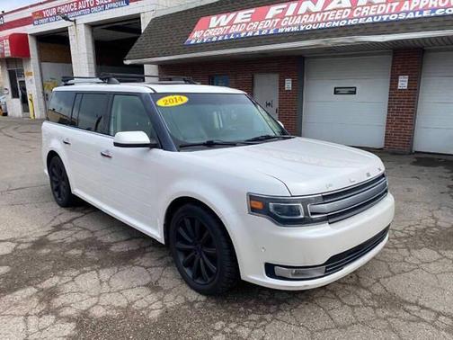 White Suede Metallic 2014 Ford Flex Limited
