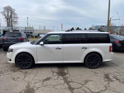 White Suede Metallic 2014 Ford Flex Limited