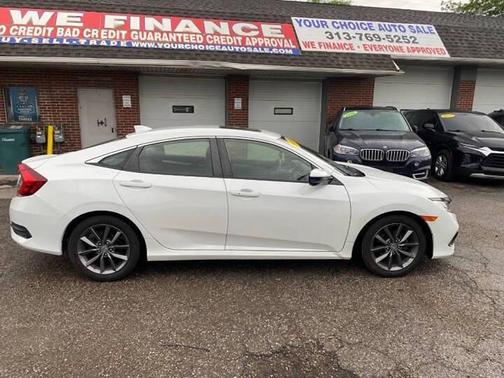 Platinum White Pearl 2019 Honda Civic EX-L