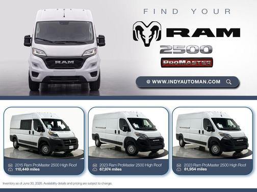 Bright White Clearcoat 2024 RAM ProMaster 2500 High Roof