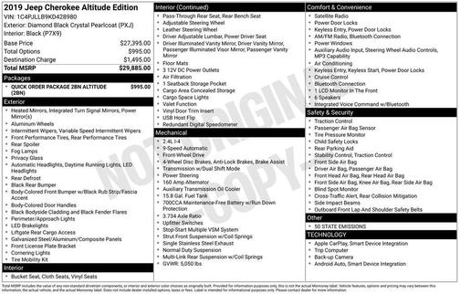 Diamond Black 2019 Jeep Cherokee Latitude Plus