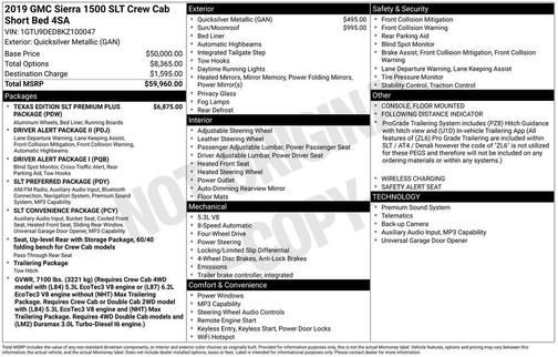 Quicksilver Metallic 2019 GMC Sierra 1500 SLT