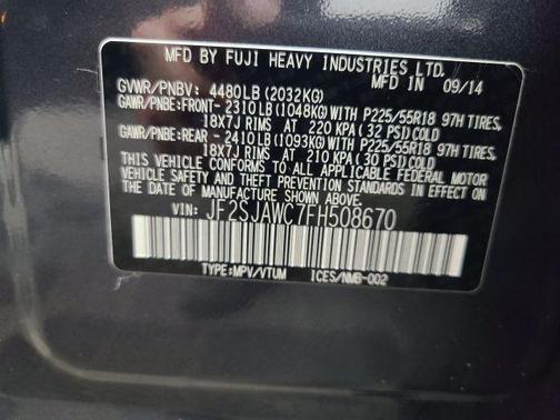 Dark Gray Metallic 2015 Subaru Forester 2.5i Touring