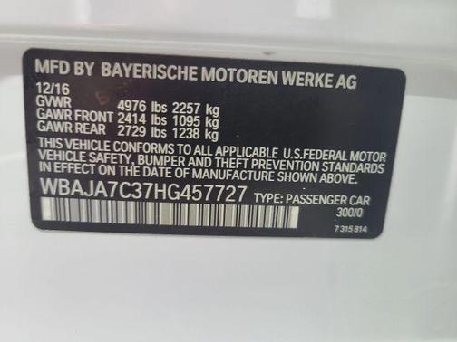 White 2017 BMW 530 i xDrive