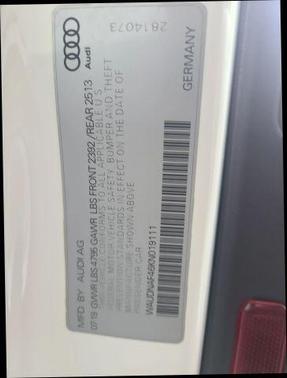 Ibis White 2019 Audi A4 2.0T Premium