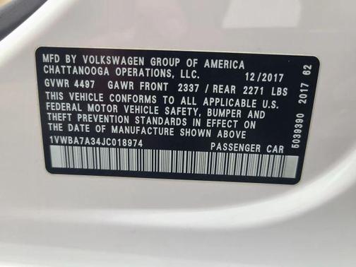 2018 Volkswagen Passat 2.0T SE w/ Technology