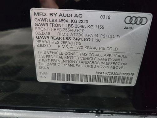 2018 Audi Q3 2.0T Sport Premium