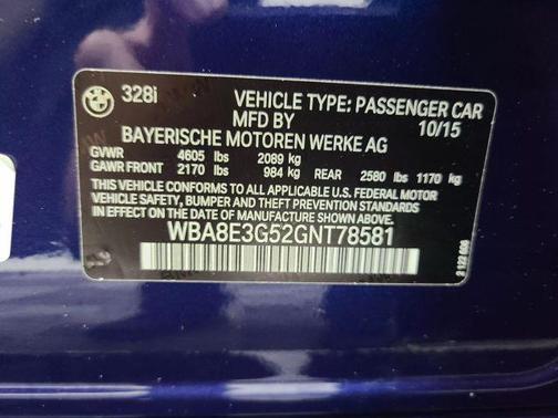 2016 BMW 328 i xDrive SULEV