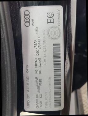 Black 2016 Audi A6 3.0T Premium Plus