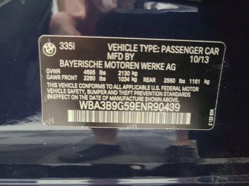 Blue 2014 BMW 335 i xDrive