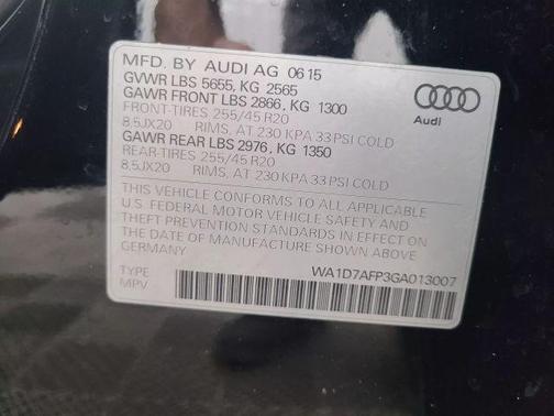 2016 Audi Q5 3.0T Premium Plus
