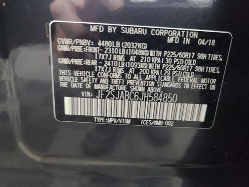 Dark Gray Metallic 2018 Subaru Forester 2.5i