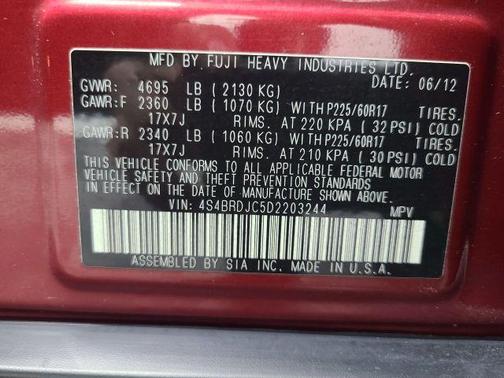 2013 Subaru Outback 3.6R Limited