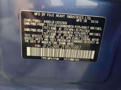 Quartz Blue Pearl 2015 Subaru Forester 2.5i Limited