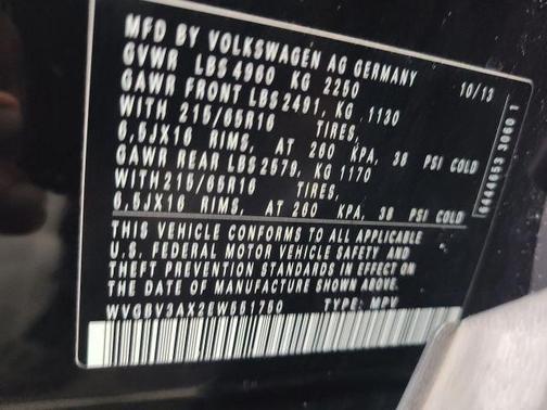 2014 Volkswagen Tiguan 4MOTION Auto S