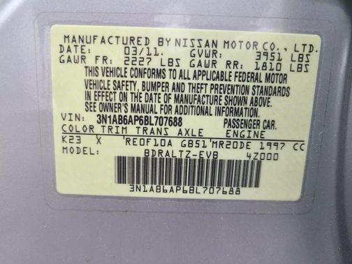 2011 Nissan Sentra 2.0 SR