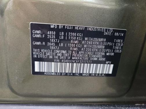 2015 Subaru Outback 3.6R Limited